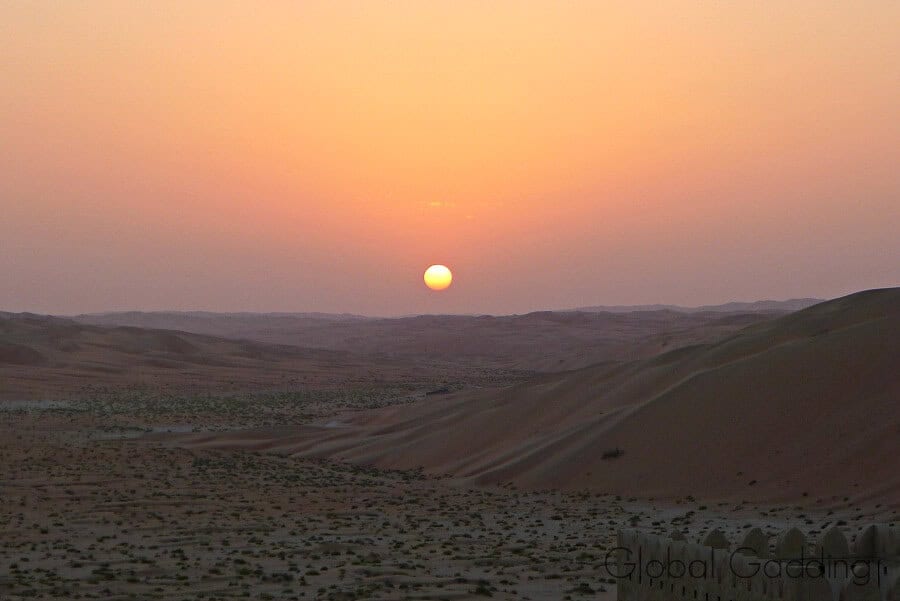 beautiful liwa desert sunset
