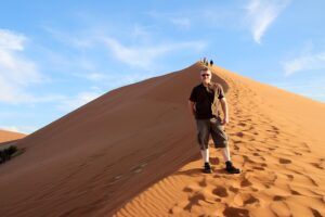 Richard climbing Big Daddy Dune in Sossusvlei