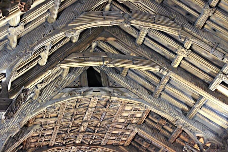 picturesque llangollen st collen church ceiling