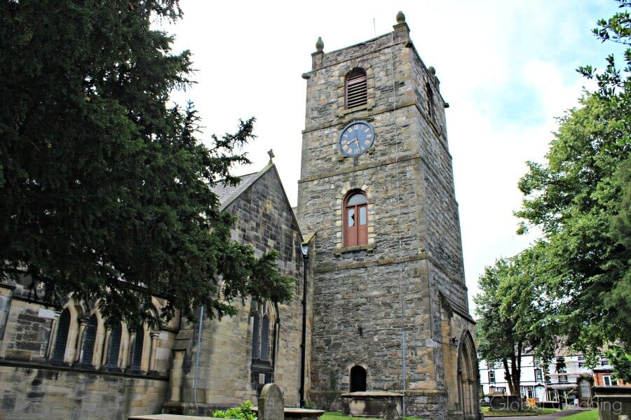 picturesque llangollen st collen church outside