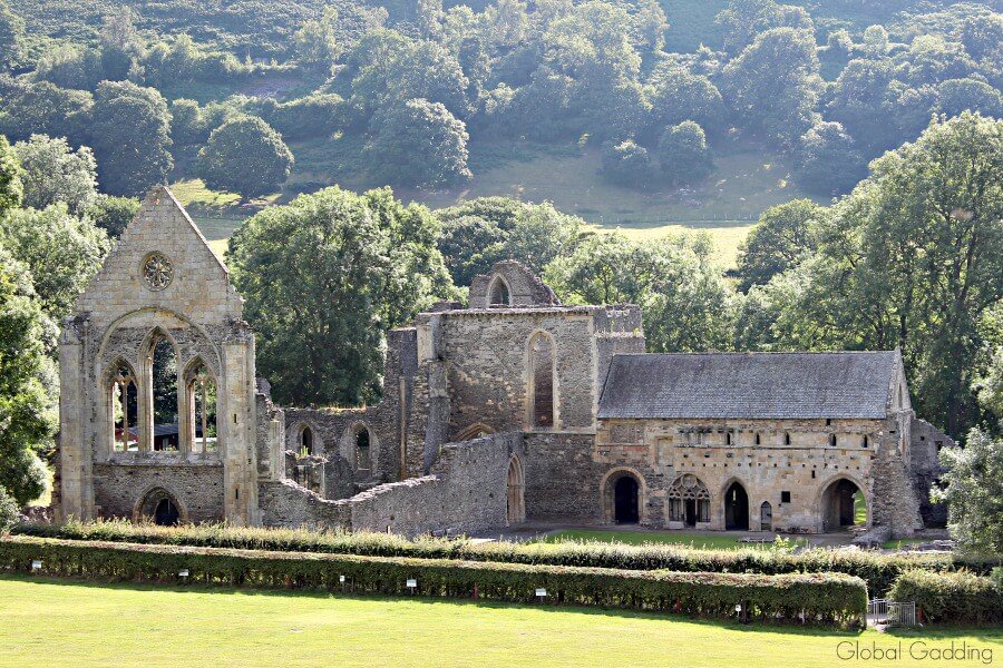 valle crucis abbey wales, front view
