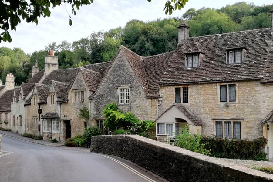 cottages in the village of Castle Combe in the Cotswolds.