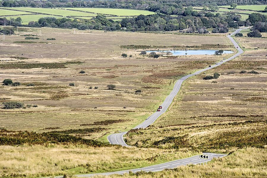 open road in Gower, Wales, UK