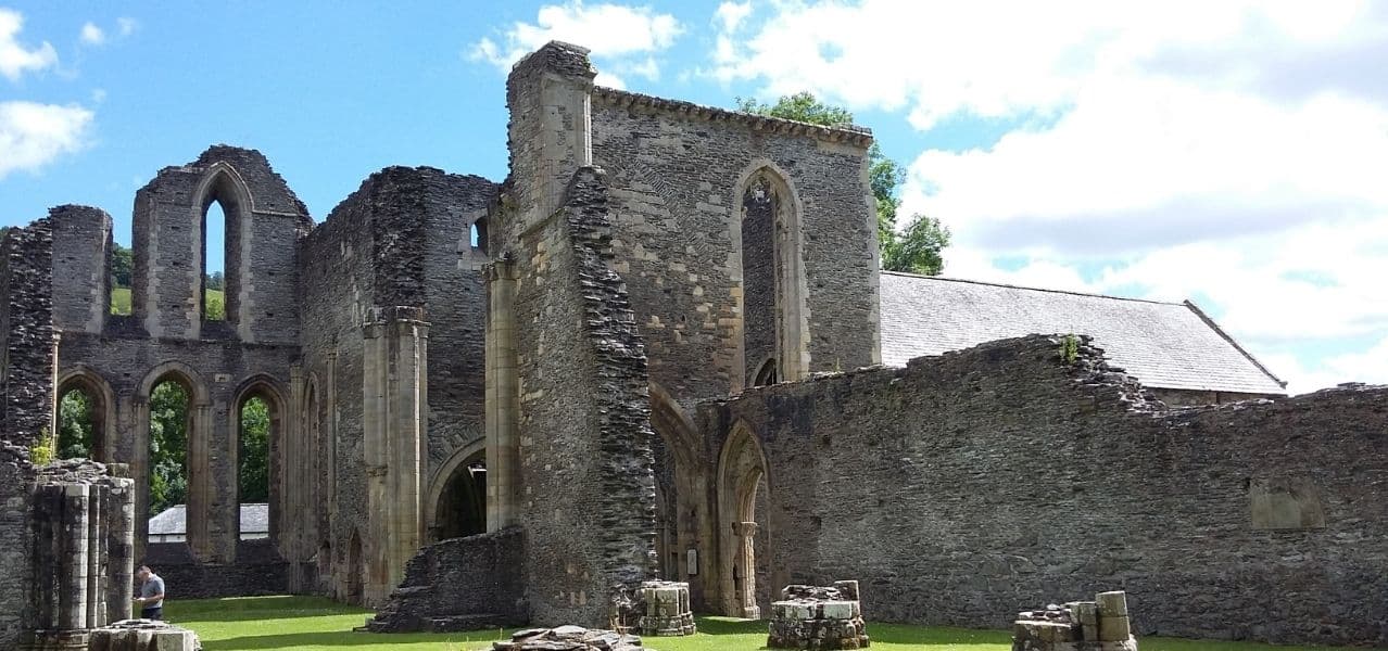  Valle Crucis Abbey, a Cistercian monastery in North Wales.