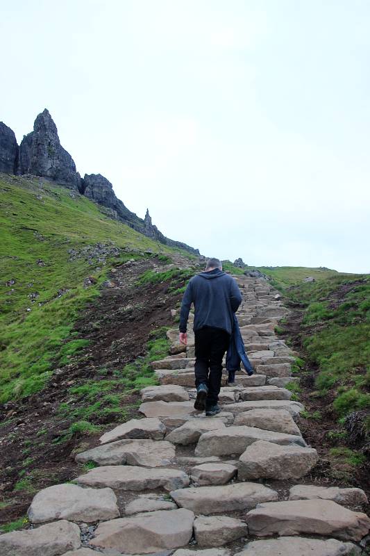 stone steps on the Old Man of Storr walk