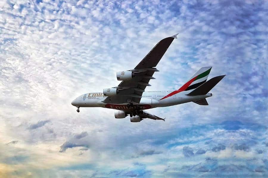 plane in the sky