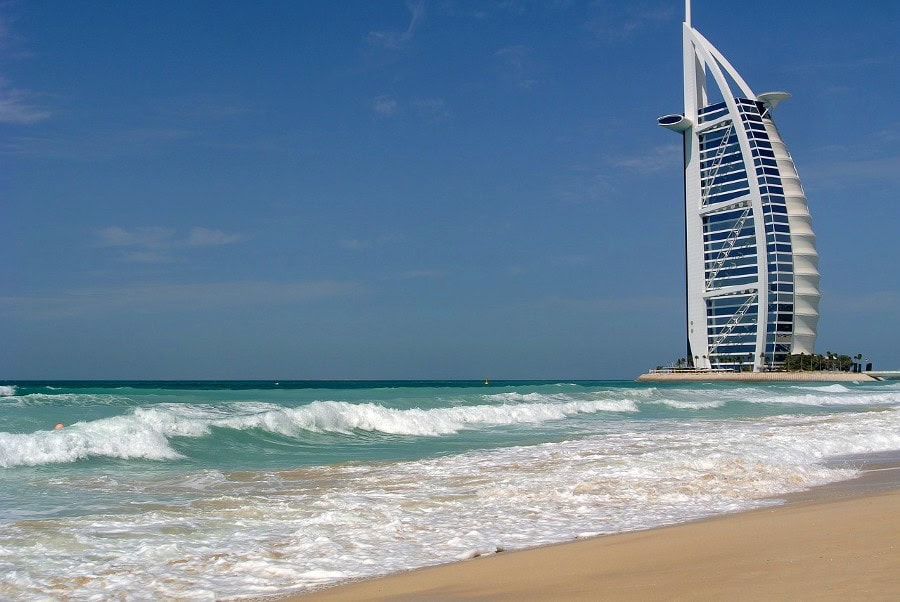 sandy Dubai beach
