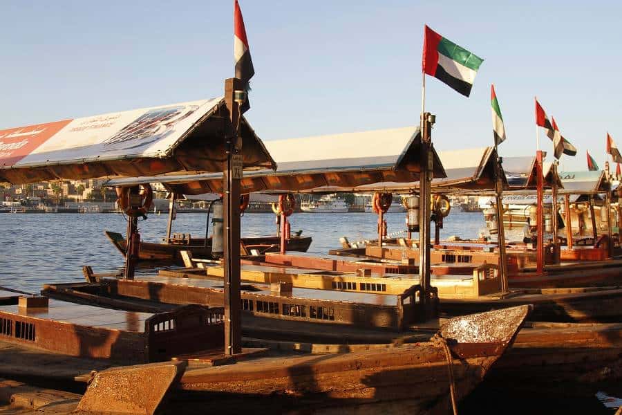 traditional wooden Abra in Dubai Creek