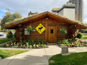 log hut visitor center anchorage