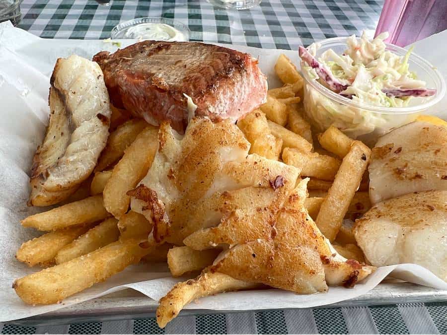 plate of fish and chips