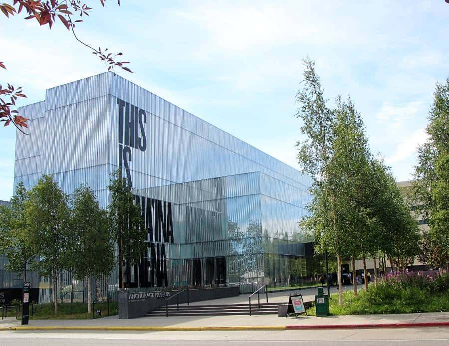 outside Anchorage museum