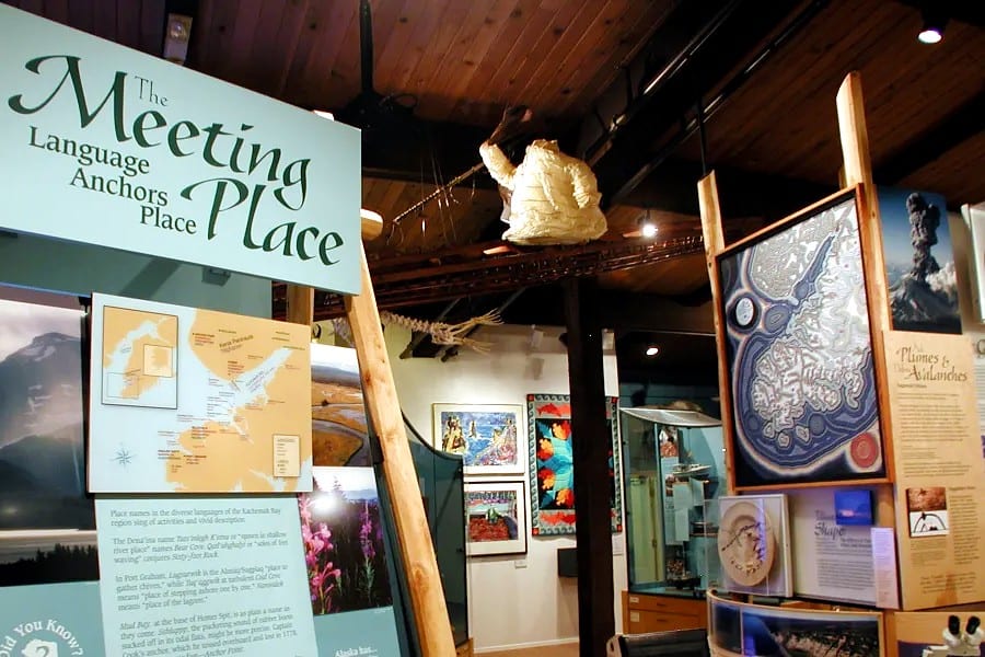inside Pratt Museum in Homer