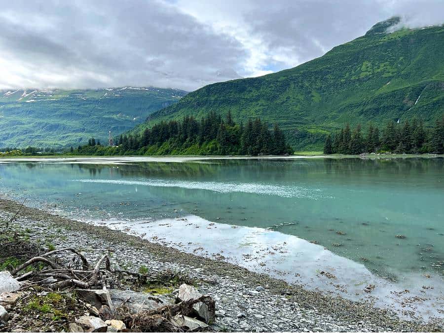 view from dock point trail in Valdez