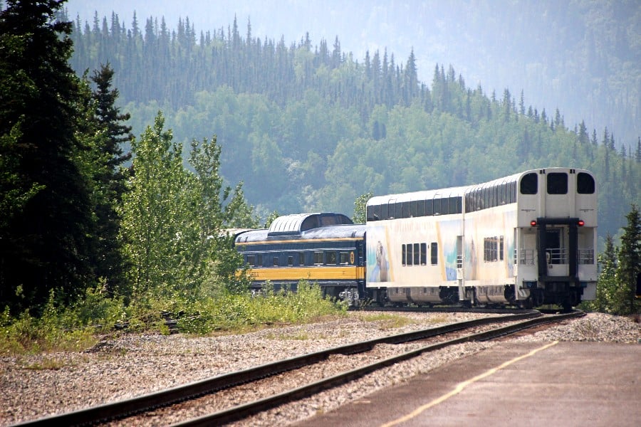 Alaska railroad train