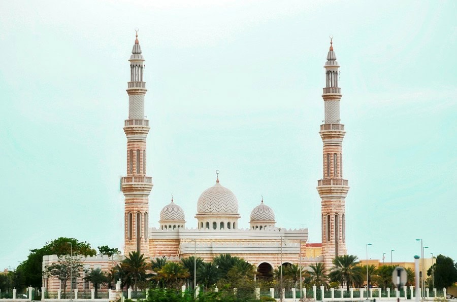 exterior of a Mosque in Dubai