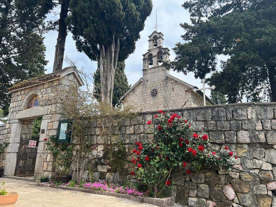 Outside St. Michael The Archangel's Monastery in Tivat