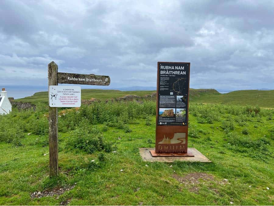 Brothers Point trail plaque