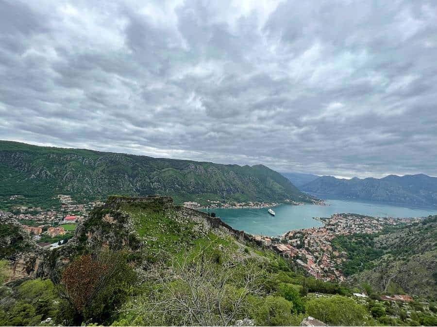 views along the Ladder of Kotor trail