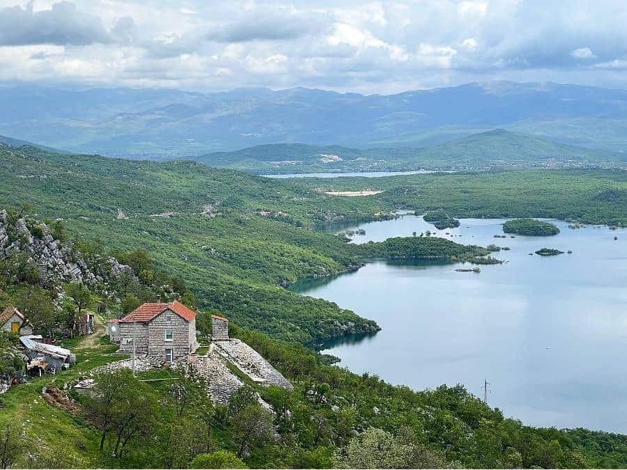 scenic viewpoint across Slansko Lake