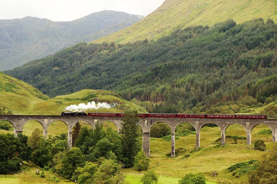 Glenfinnan viaduct, a stop along the Road to the Isles