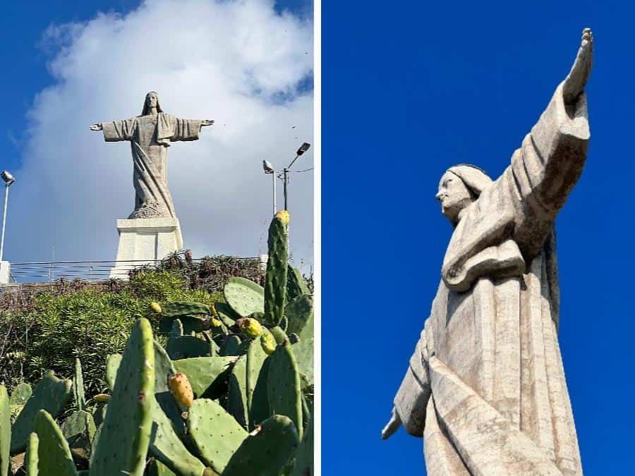 Cristo Rei statue in Garajau, Madeira, predating Rio’s Christ the Redeemer and overlooking the Atlantic.