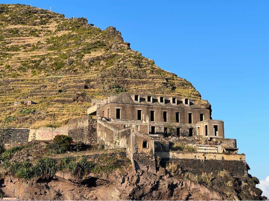 Abandoned hillside fort overlooking Machico, Madeira’s historic coastal town