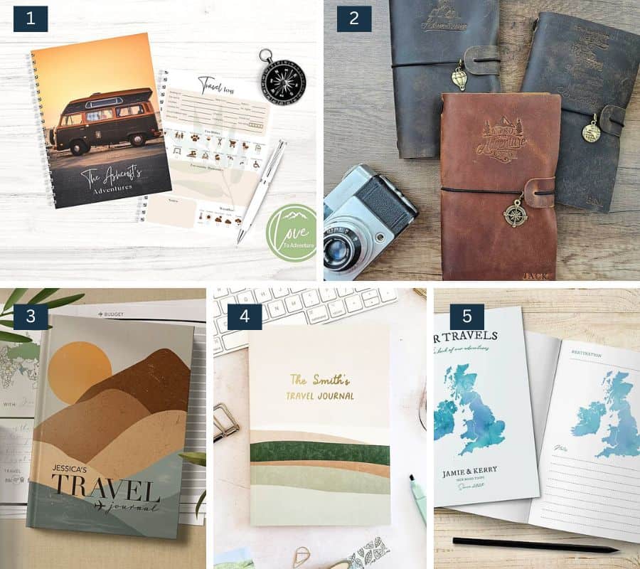 collection of five journals