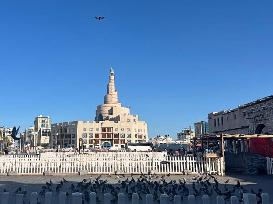 spiral-shaped minaret of the Islamic Cultural Centre in Doha
