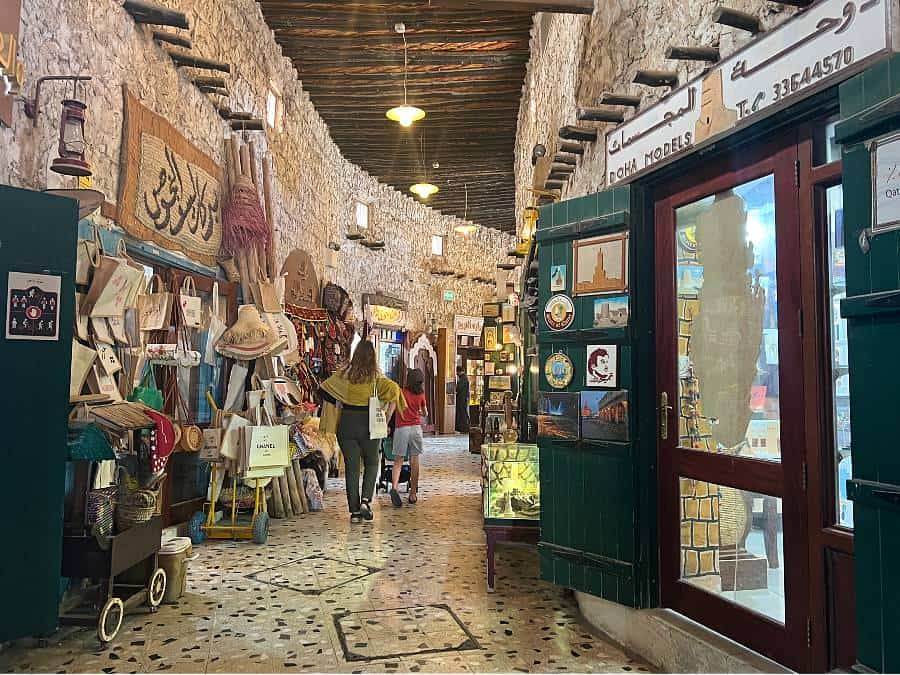 inside Souq Waqif, a traditional market to visit during one day in Doha
