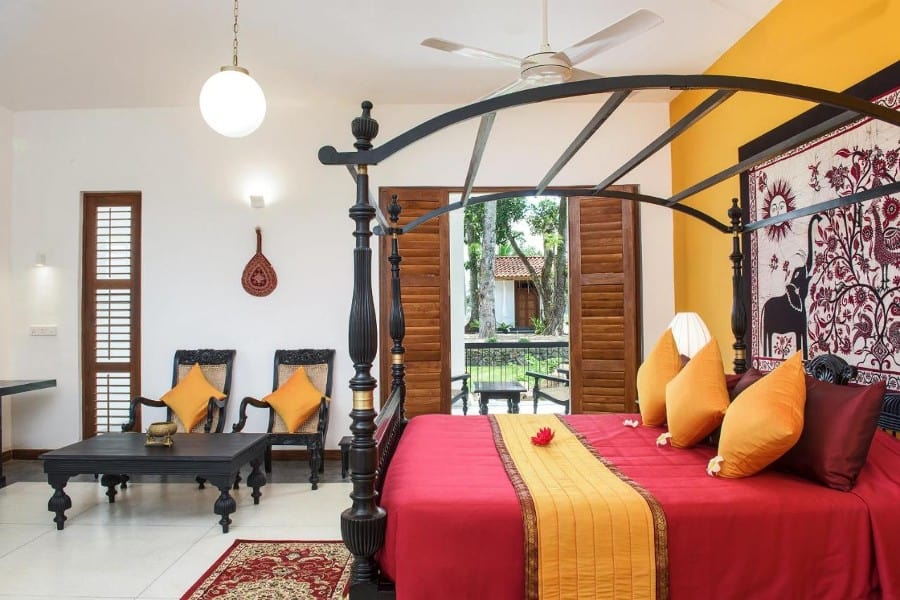 One of the bedrooms in The Notary's House, a unique boutique hotel in Negombo.
