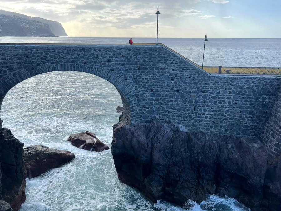 Stone arch bridge at Ponta do Sol on Madeira’s south coast.