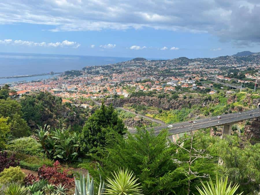 View over Funchal from the Madeira Botanical Garden