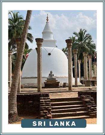 White pagoda in Sri Lanka