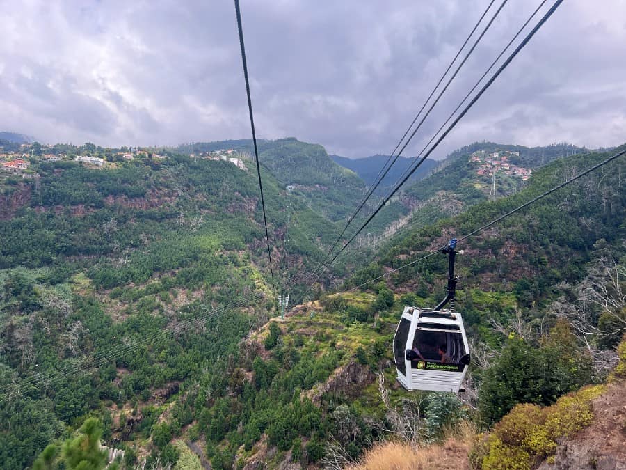 Botanical Garden cable car in Funchal, Madeira