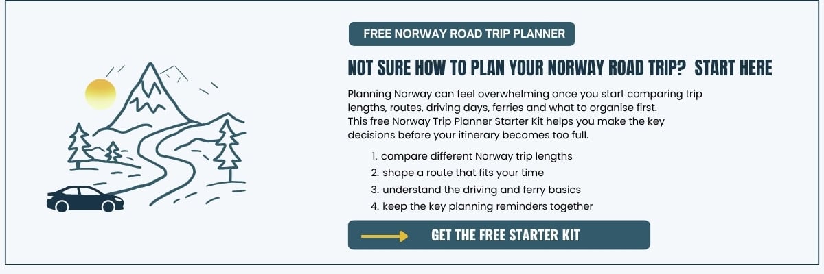 Free Norway Trip Planner Starter Kit for comparing trip lengths, planning a route and understanding driving and ferries
