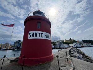 Molja Lighthouse and Alesund waterfront