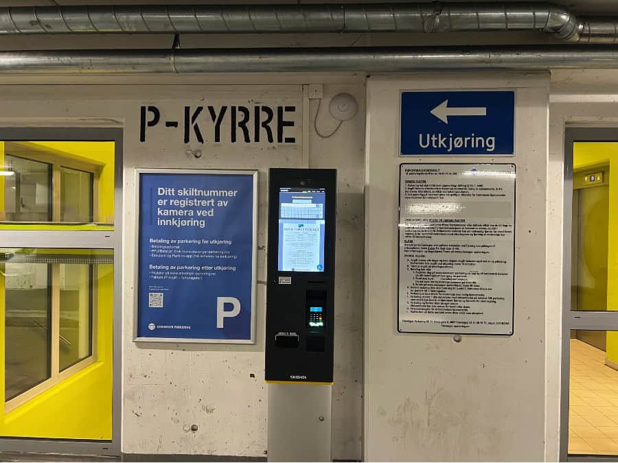 Parking in Stavanger city centre during a Norway road trip