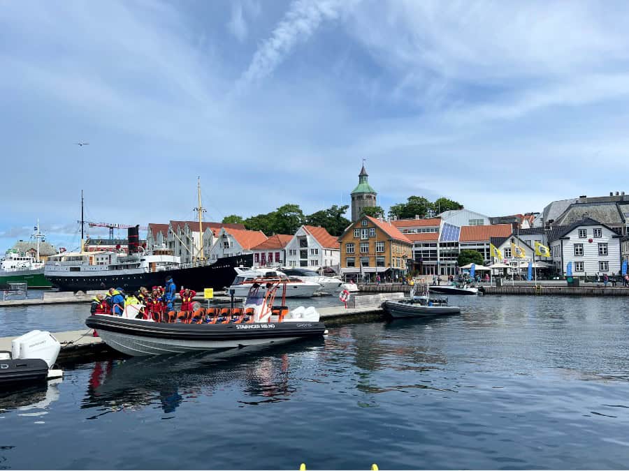 Vågen harbour in Stavanger, one of the most convenient areas to stay for restaurants and waterfront views