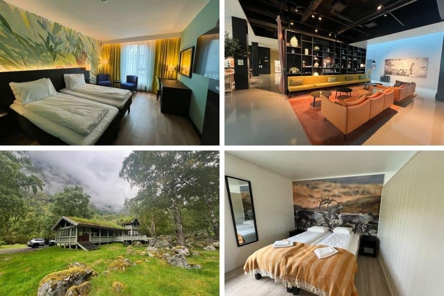 Examples of hotels and apartments used during a 3 week Norway road trip